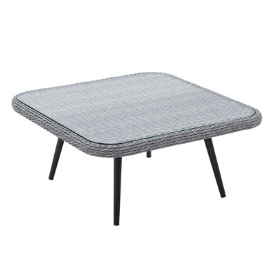 Endeavor Outdoor Patio Wicker Rattan Square Coffee Table