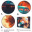 «Blue and Orange Art Deco Cityscapes Unveile», reproduction sur toile encadrée-88537662-88537663