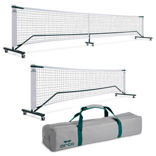 Orca 2-in-1 Pickleball Net 22-ft Full Court and 11-ft Half Court Net Set with Locking Wheels