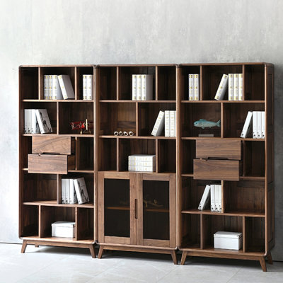 High quality black walnut bookcase