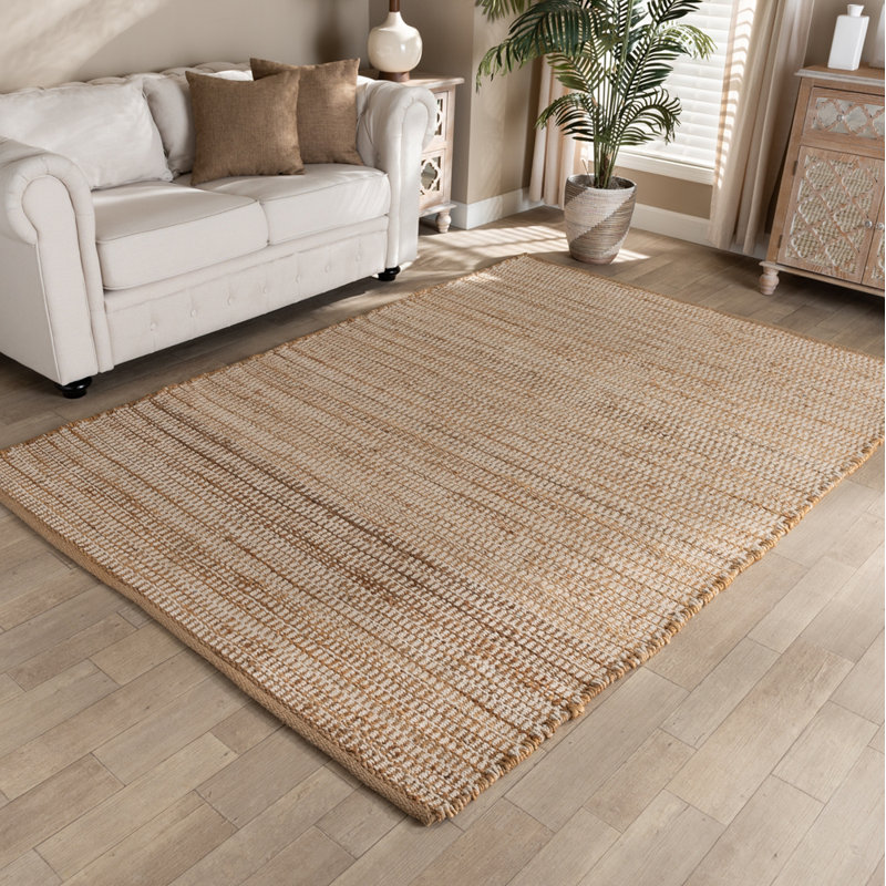 Tapis ivoire / beige tissé à la main Doster