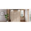 Grand lit escamotable avec DEL, beige