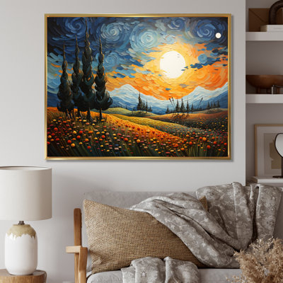 «Vangogh the Swaying Cypress IV» par Vincent Van Gogh - peinture sur toile