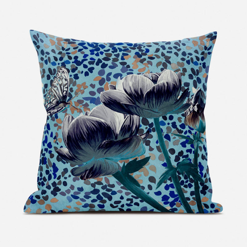 Housse et insert de coussin décoratif en polyester pour l'intérieur et l'extérieur, 18 po x 18 po