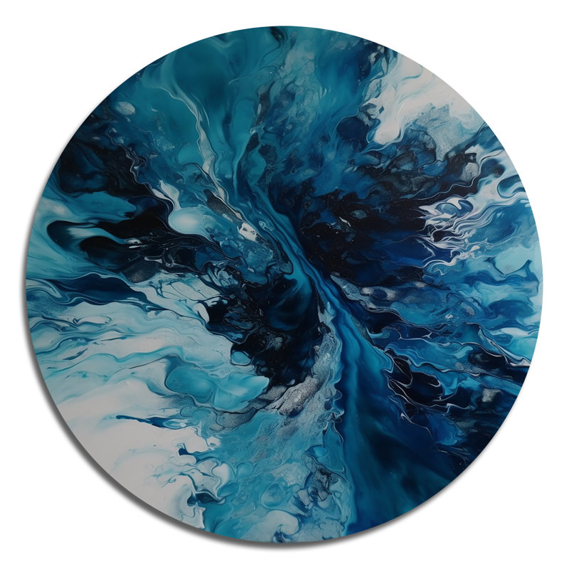 Chevala - Abstract Round Metal Art, 16" H x 16" W