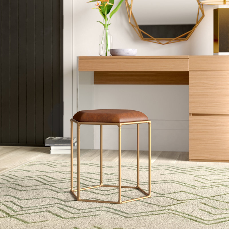 Bowdon Brass Accent Stool
