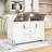 Large Folding Storage Kitchen Island with Power Outlet and Drawers-493516147