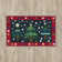Tapis 3 arbres vert/rouge