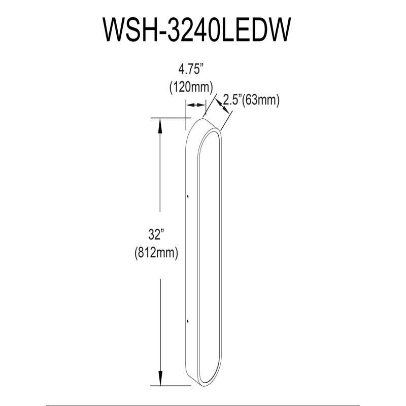 Walsh LED Wall Sconce - 32" - Aged Brass, 32" H x 4.75" W x 4.75" D, Aged Brass