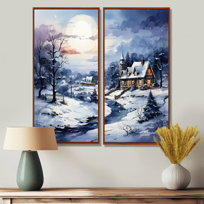 Frost Holiday Christmas Village III - Art mural traditionnel