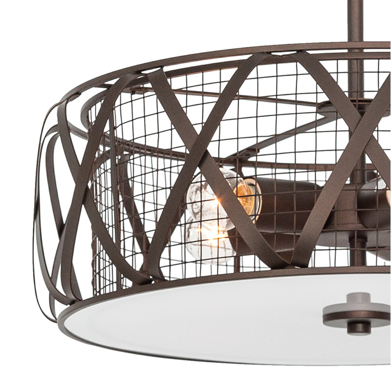 Eriko 5-Light Dimmable Drum Chandelier