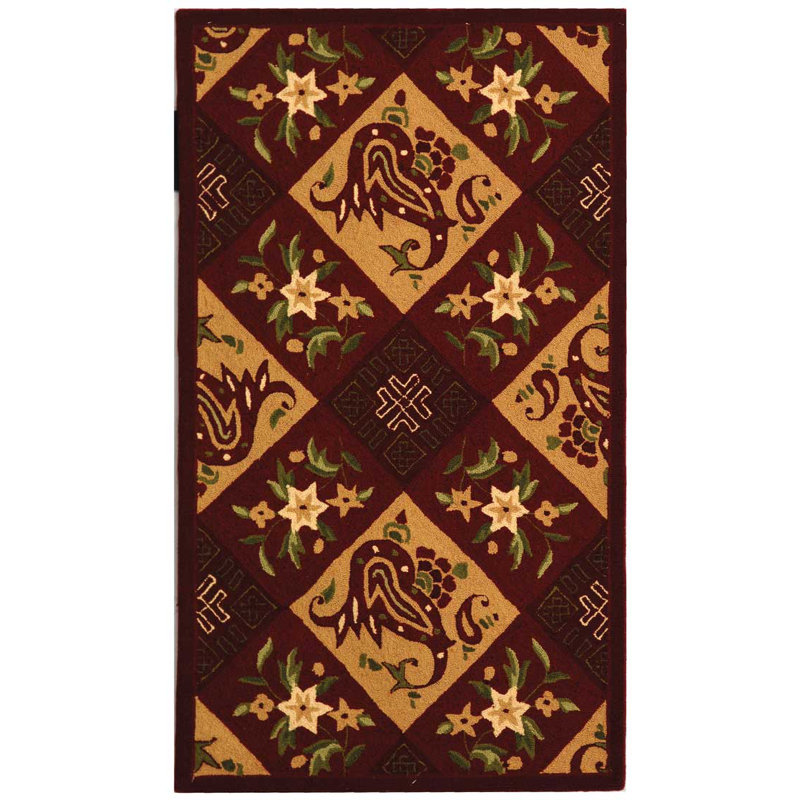 Chelsea Hand Hooked Wool Pile Rug, Rectangle 2'6" x 4'