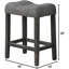 Ensemble de 2 tabourets de comptoir à hauteur de comptoir, tabouret de style transitionnel avec repose-pieds, tabouret de bar gris anthracite-689798414