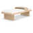 Cream Chenille Fabric / Natural Finish selected