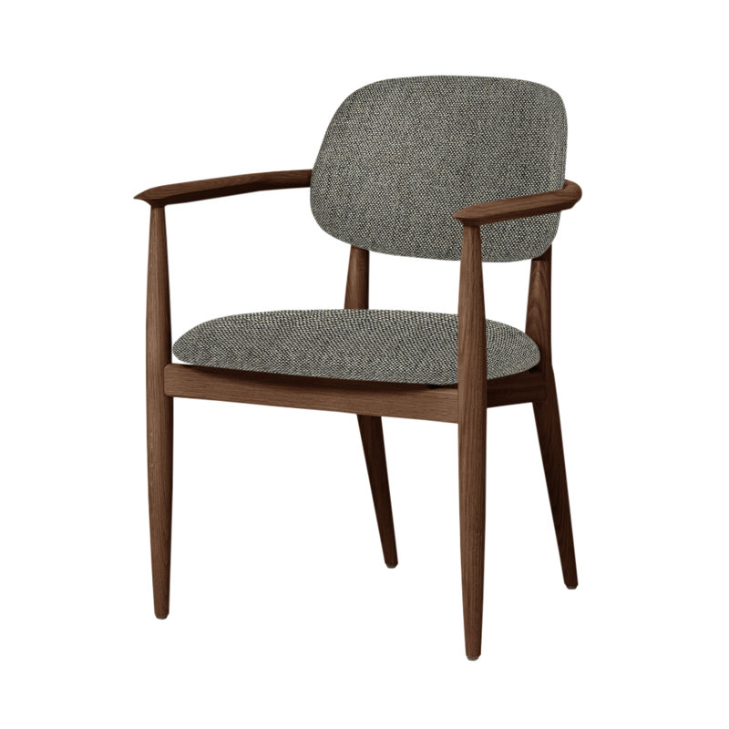 Chaise Slow de Space Copenhagen, Noyer naturel, Remix 133