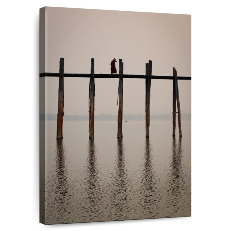 Lilie Monk On U Bein Bridge, 36" H x 24" W