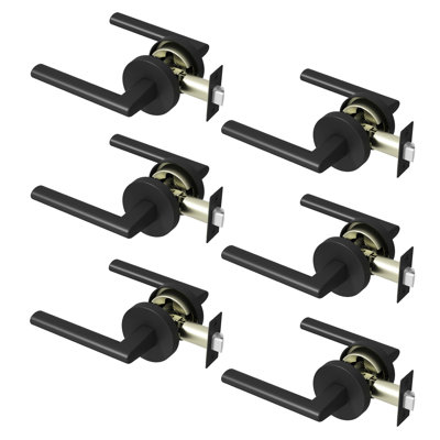 Brio Passage Door Lever Modern Concealed Design For (Hall & Closet) – Sleek Minimalist Style in Matte Black