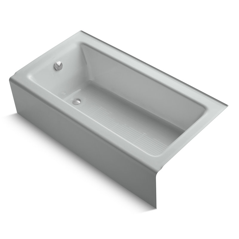 Bellwether 60" x 32" Soaking Bathtub, Ice Gray, Left
