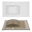 Lavabo console en céramique avec trop-plein 32 po x P 18 1/2 po
