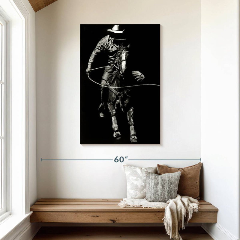 Lelar Scratchboard Rodeo VIII, 45" H x 30" W