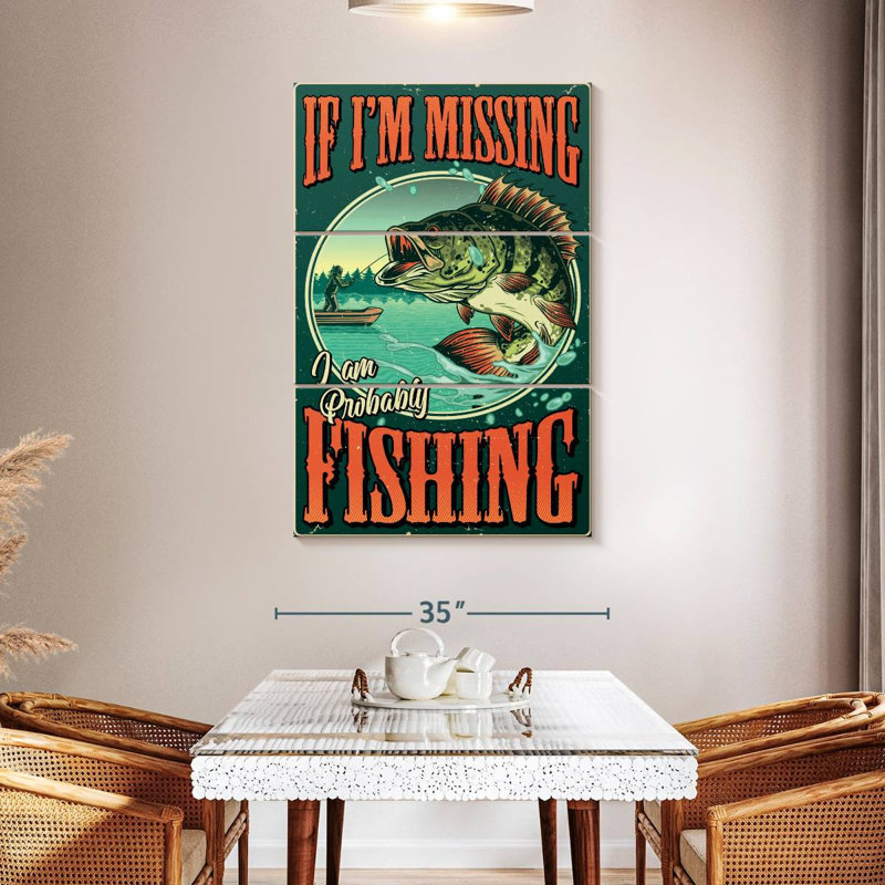 Senne Bass Fishing, 50'' H x 32'' W