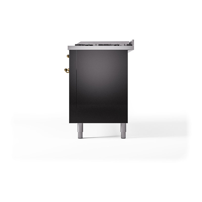 Cuisinière à double combustible ILVE Nostalgie II Series 60 po avec 9 brûleurs scellés et plaque de cuisson (propane liquide, porte pleine)