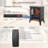 Symple Stuff 18" Electric Fireplace Projection Stove