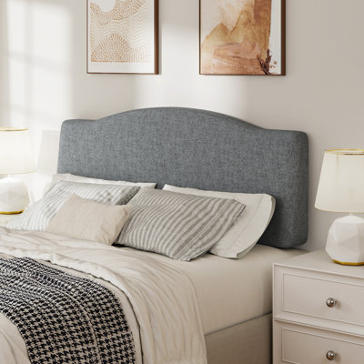 Upholstered Linen Headboard with Adjustable Height