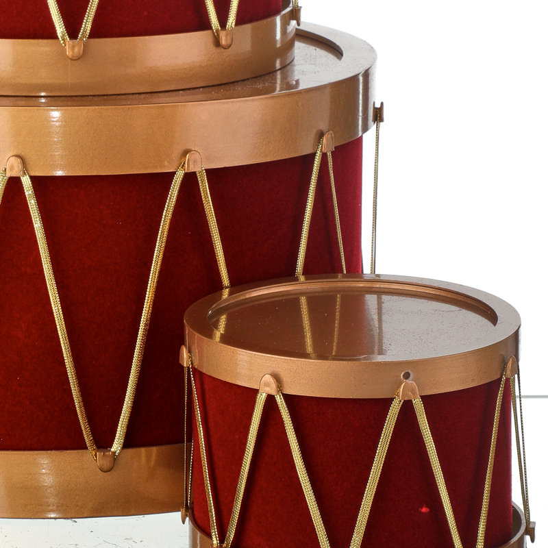 Coffret 4 pièces, Rouge / or