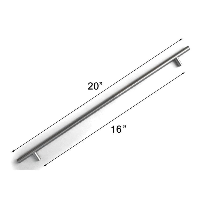 Poignée barre 16 po, Nickel brossé