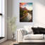 Zion National Park Abstract Contemporary Autumn Landscape Wall Art Print 1 Piece Wrapped Canvas Wall Art-1418220408