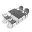 Ensemble de meubles de patio en aluminium coulé avec coussins, utilisation extérieure-2040380023