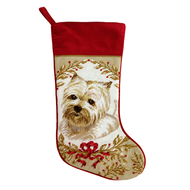 Dog Needlepoint Stocking