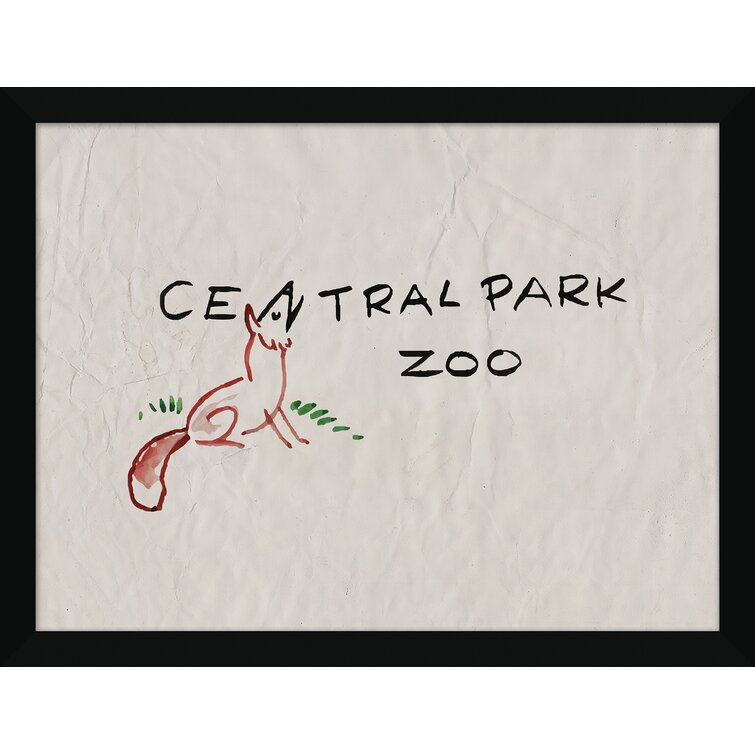 Soicher-Marin Central Park Zoo Central Park Zoo Fox Framed On Paper ...