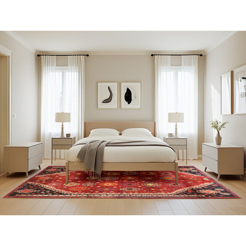 Tapis rouge à motif sud-ouest, Rectangle 5 pi x 8 pi