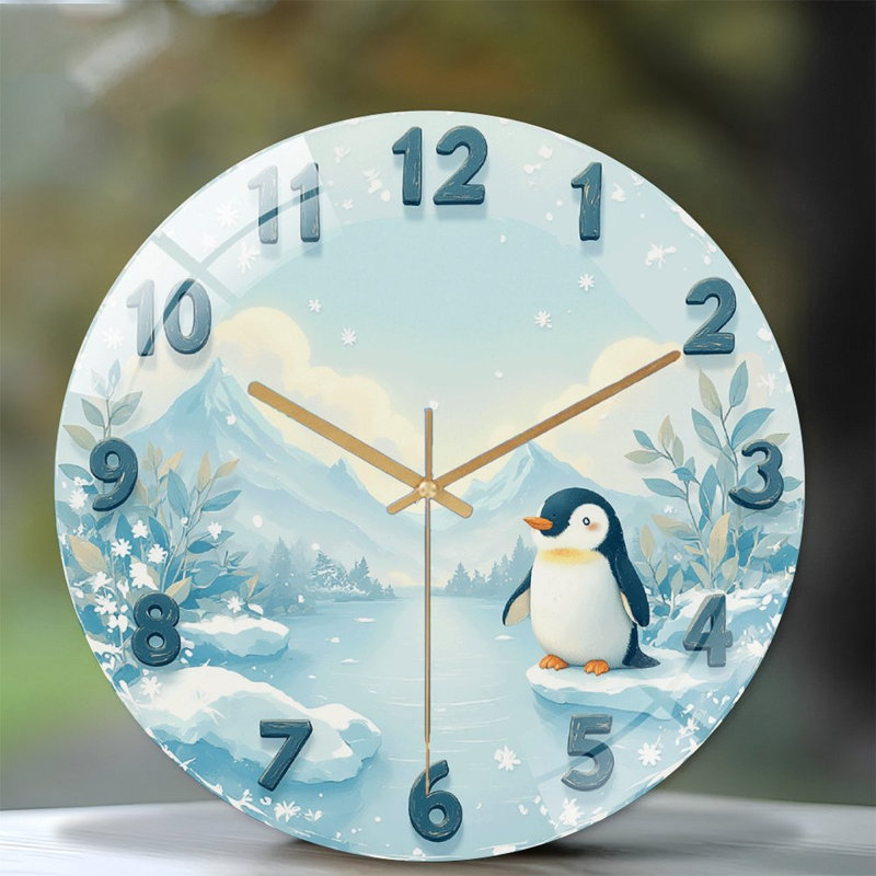 Horloge murale pingouin