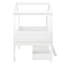 Lit mezzanine simple avec deux tiroirs, lit, enfant, adulte, mezzanine, style maison, gris-256303814