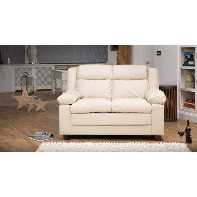 Huling 2 Seater Faux Leather Loveseat