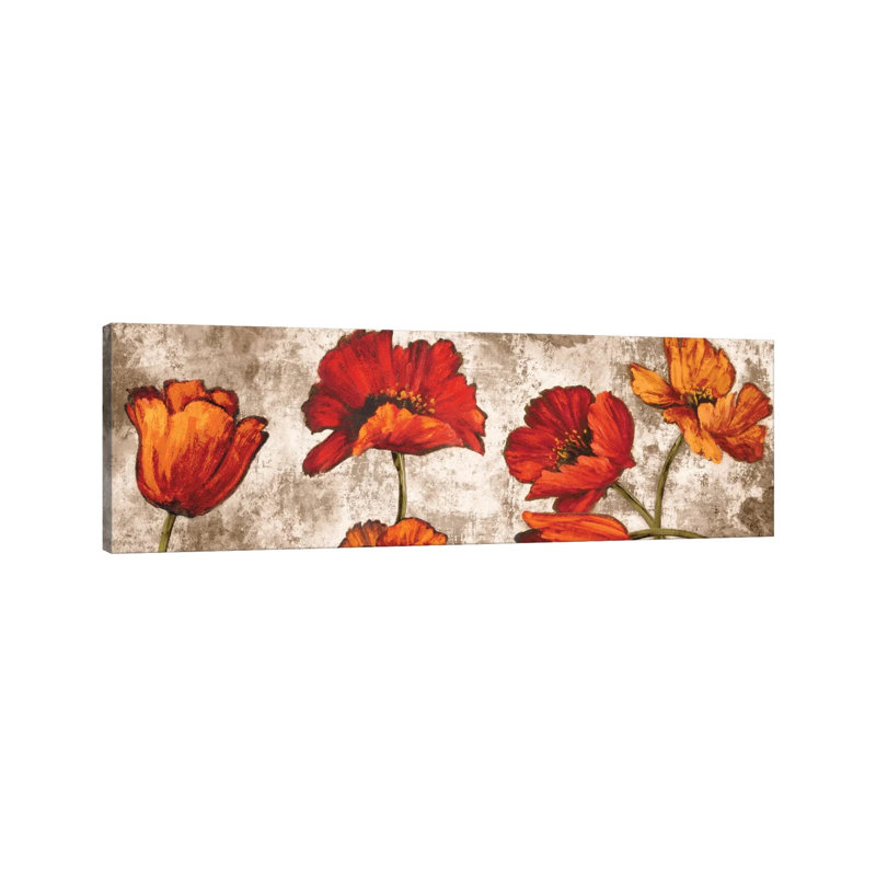 Poppy Paradise by Brian Francis - Wrapped Canvas Print, 30.48 cm H x 91.44 cm W x 3.175 cm D