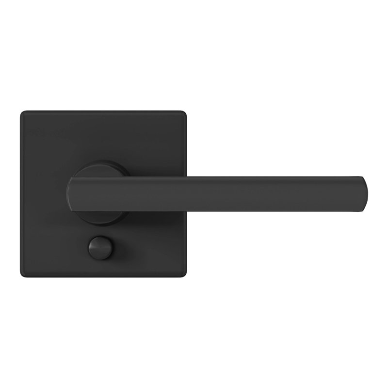Expressions by Emtek Clapton Privacy Leverset with Square Rosette,Matte Black, Matte Black