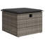 Ensemble de canapé de jardin en rotin PE gris, acier thermolaqué Vidaxl, 100% polyester
