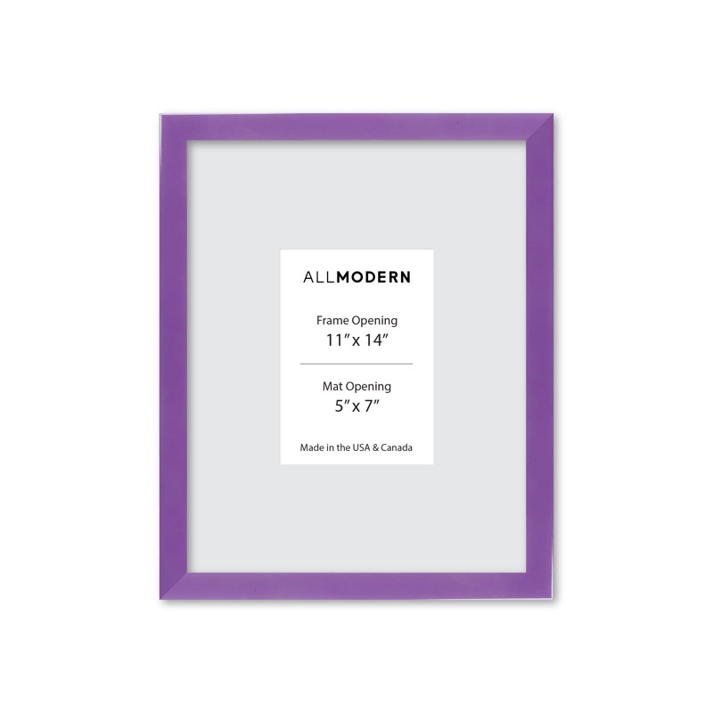 Cadre photo en bois massif Willin, Mauve prune, L 12,75 po x H 15,75 po