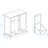 White Laundry Sorter Cabinet With Two Sections. Modern & Stylish Design. Removable Bags For Easy Organization. E1 Material, Coated. Stable Build. Surface. Feature. Assembly Manual. 100-Pound Load