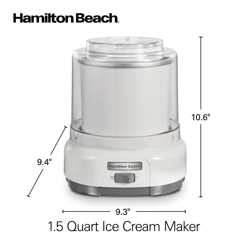 Hamilton Beach® 1.5 Quart Ice Cream Maker White, White
