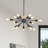 Ankara 15 - Light 26.8" Antique Black Sputnik Sphere Chandelier