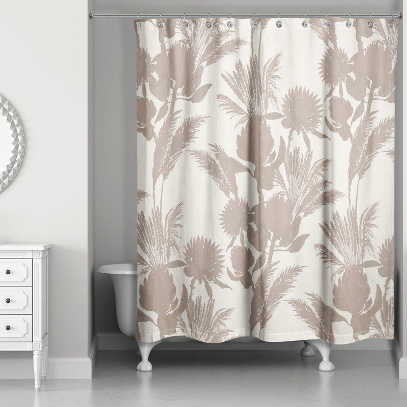Rideau de douche simple en polyester Mizelle, Neutre