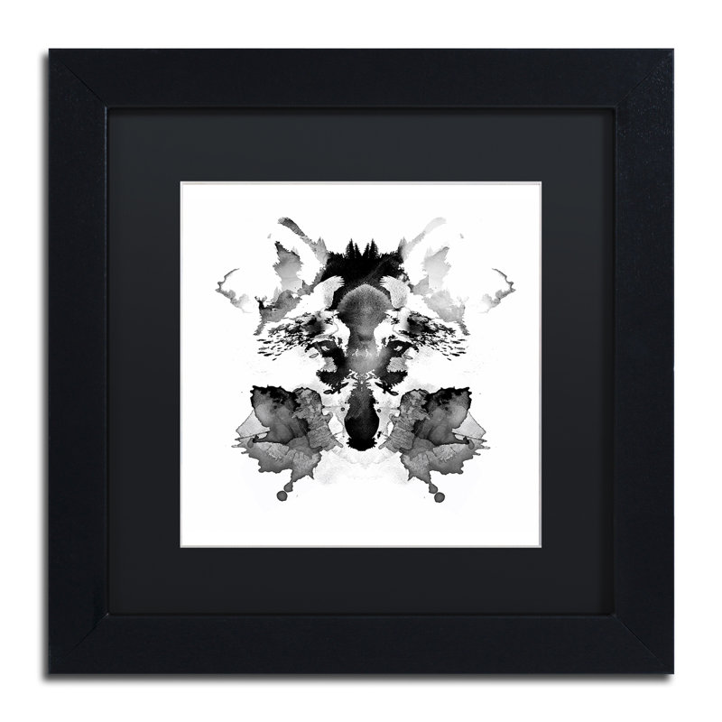 « rorschach » par robert farkas, impression encadrée, H 11 po x l 14 po x P 0,5 po, Noir, Cadre noir