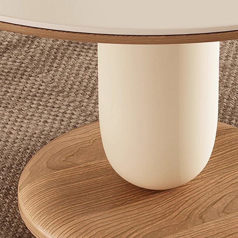 Table et chaise de salle à manger vintage de style crème rétro, H 29,5 po x L 59 po x l 59 po