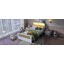 Structure de lit simple en rotin avec lumières DEL et tête de lit de rangement, idéale pour les enfants avec des barrières de sécurité-82493747