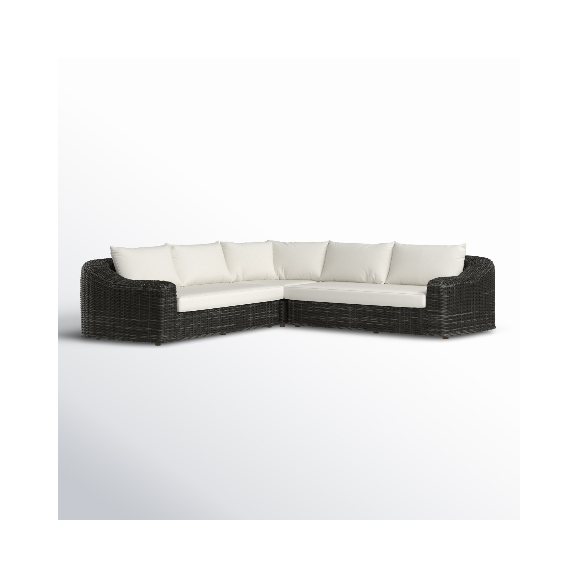 Cosha Upholstered Sectional, Charcoal